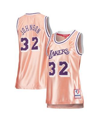 Mitchell & Ness Dominique Wilkins Pink Atlanta Hawks 75th Anniversary Rose Gold 1986 Swingman Jersey