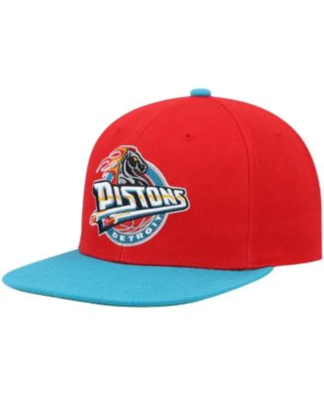 Mitchell & Ness Men's Red and Teal Detroit Pistons Hardwood