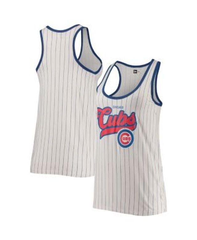 Boston Red Sox New Era Women's Pinstripe Jersey Tank Top - White/Red