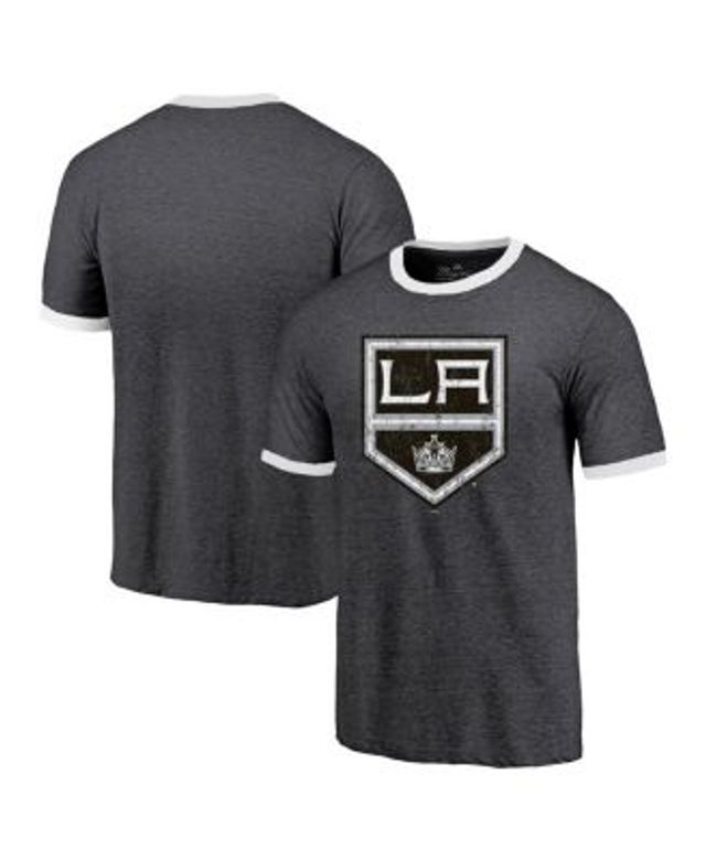 Reebok Mens LA Kings Logo Graphic T-Shirt, Grey, Small