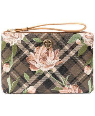 Holiday Plaid Floral Wristlet, Created for Macy's 