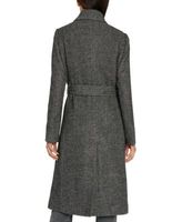 Women's Belted Tweed Wrap Coat
