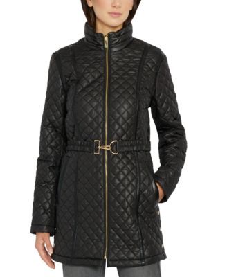 Women's Belted Quilted Coat
