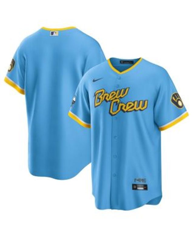 Nike Men's Milwaukee Brewers Cooperstown Collection Blue Replica Team Jersey