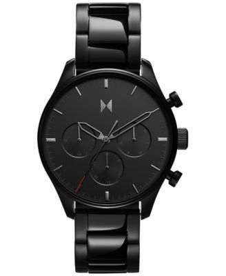 Men's Chronograph Airhawk Black-Tone Stainless Steel Bracelet Watch 42mm