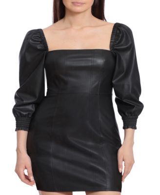 Women's Faux-Leather Minidress