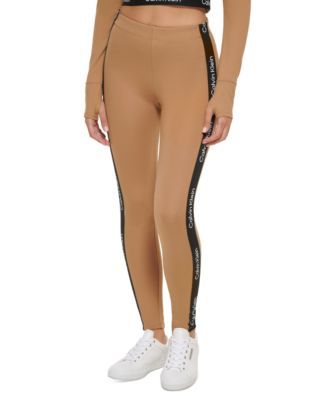 Women's Minimal Logo Tape High-Waist Full Length Leggings