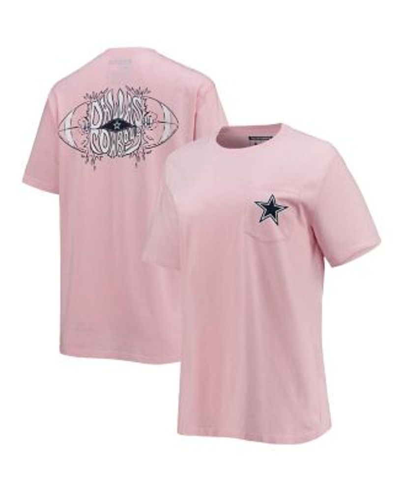 Lauren James Women's Pink Dallas Cowboys Busting Ball T-shirt