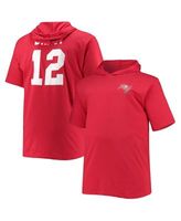 Women's Tom Brady White/Red Tampa Bay Buccaneers Plus Size Name & Number  Pullover Hoodie