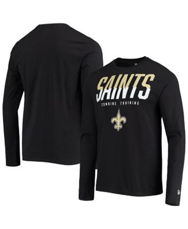 New Orleans Saints T-Shirt - White Stripped Long Sleeve Tee