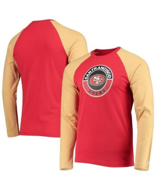 Starter Men's Gold-Tone, Black Pittsburgh Steelers Throwback League Raglan Long Sleeve Tri-Blend T-Shirt - Gold-Tone, Black