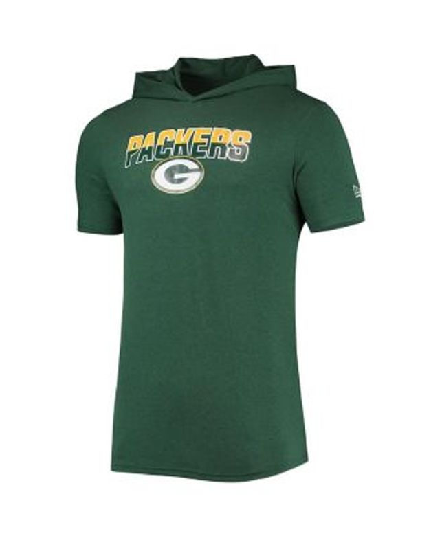 New Era Men's Heathered Green Bay Packers Team Brushed Hoodie T