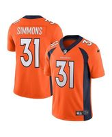 Men's Nike Justin Simmons Orange Denver Broncos Vapor Limited Jersey