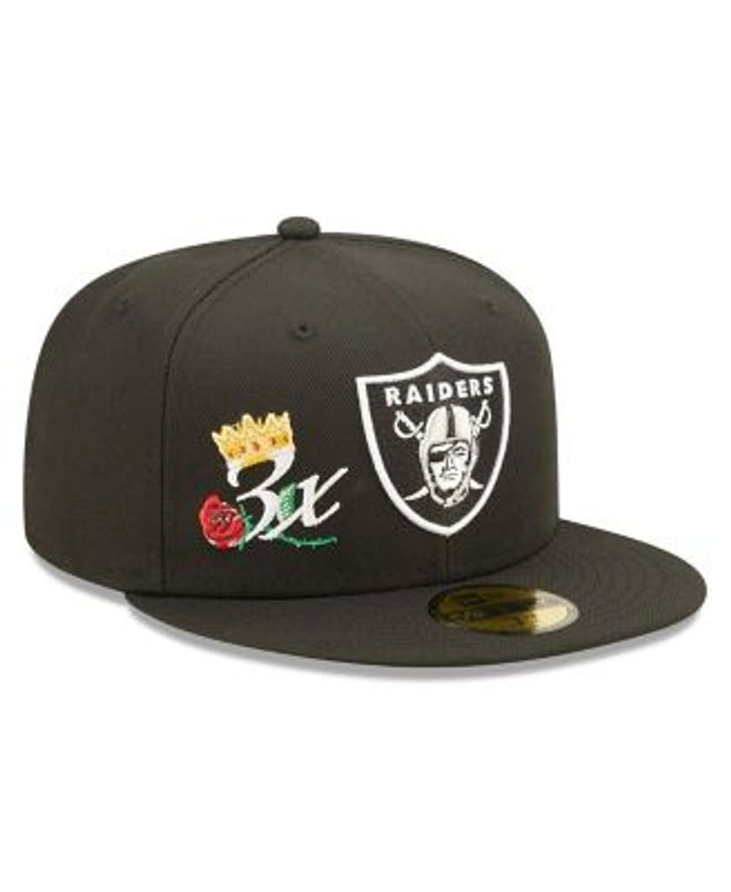 Men's Las Vegas Raiders New Era Black Multi 59FIFTY Fitted Hat