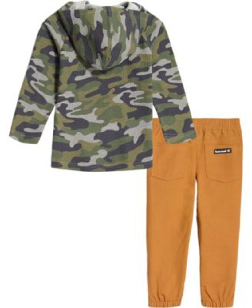 2-piece Toddler Boy Camouflage Print Sweatshirt and Pants Set