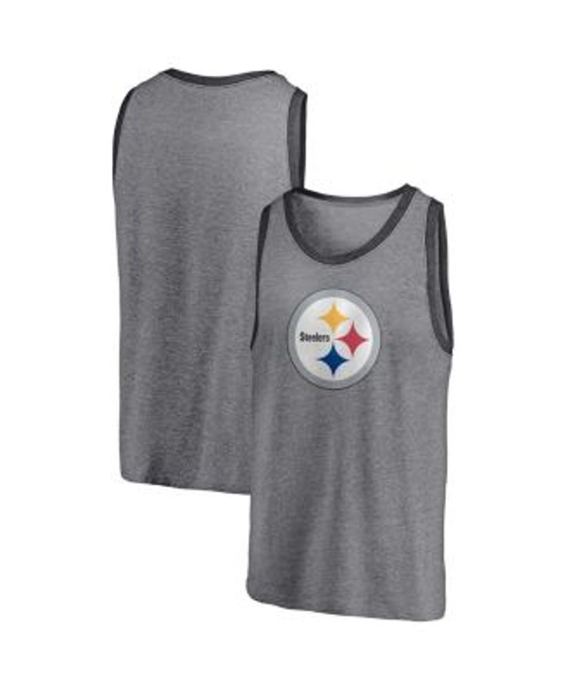 Men's Mitchell & Ness Heathered Gray Pittsburgh Steelers Big