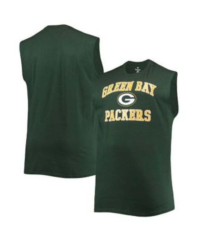 Profile Men's Green Green Bay Packers Big and Tall Muscle Tank Top