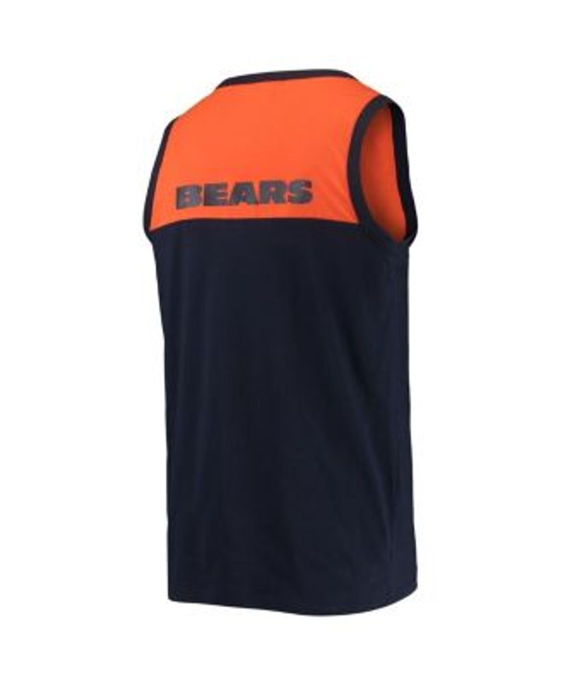 Men's Starter Navy/Orange Chicago Bears Logo Touchdown Fashion Tank Top