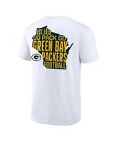 Men's Green Bay Packers Fanatics Branded White Big & Tall Hot Shot T-Shirt