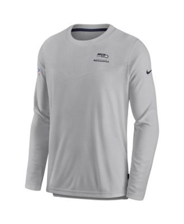 Men's Nike White Seattle Seahawks Sideline Velocity Athletic Stack  Performance Long Sleeve T-Shirt 