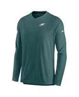 Philadelphia Eagles Nike Sideline Coaches Performance Long Sleeve V-Neck T- Shirt - Black