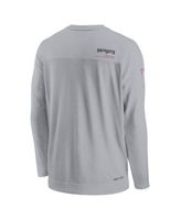 New England Patriots Nike Dri-Fit Cotton Long Sleeve Raglan T-Shirt - Mens