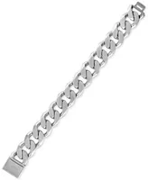 Macy's Men's Curb Chain Bracelet in Sterling Silver