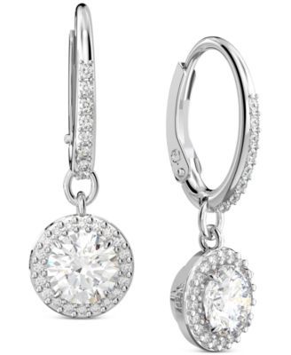 Silver-Tone Constella Crystal Drop Earrings