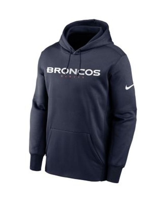 Women's Nike Navy Denver Broncos Wordmark Club Fleece Pullover Hoodie