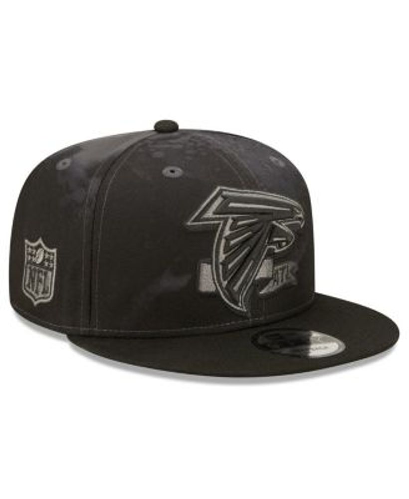 Men's New Era Black Atlanta Falcons Ink Dye Tonal 2022 Sideline 9FIFTY Snapback  Hat