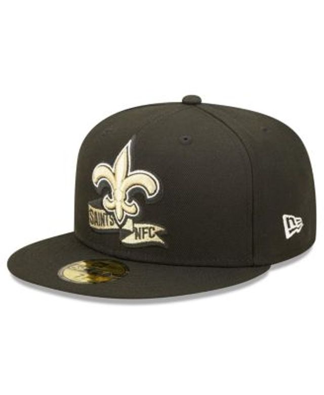 New Orleans Saints 2021 NFL SIDELINE HOME Black Fitted Hat