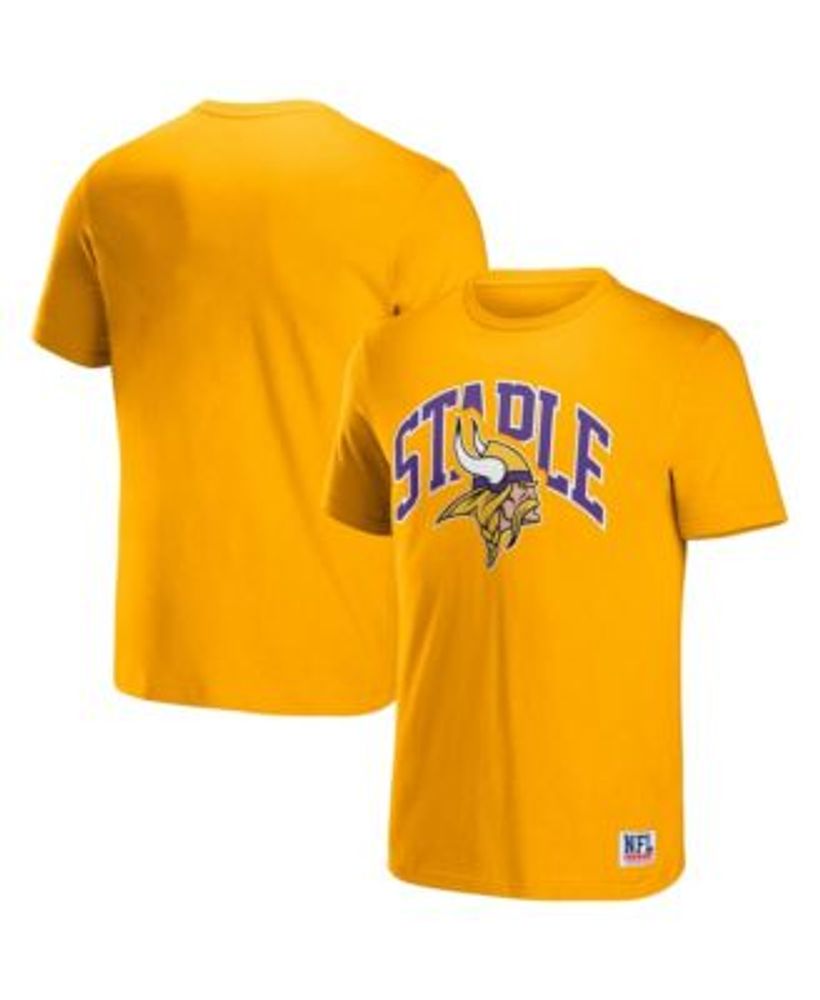 NFL Properties Men's NFL X Staple Yellow Minnesota Vikings Lockup Logo  Short Sleeve T-shirt