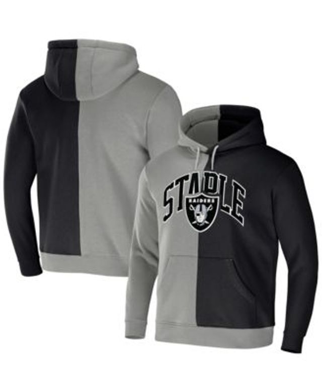 Men's Nike Anthracite Las Vegas Raiders Prime Logo Name Split Pullover Hoodie Size: Small