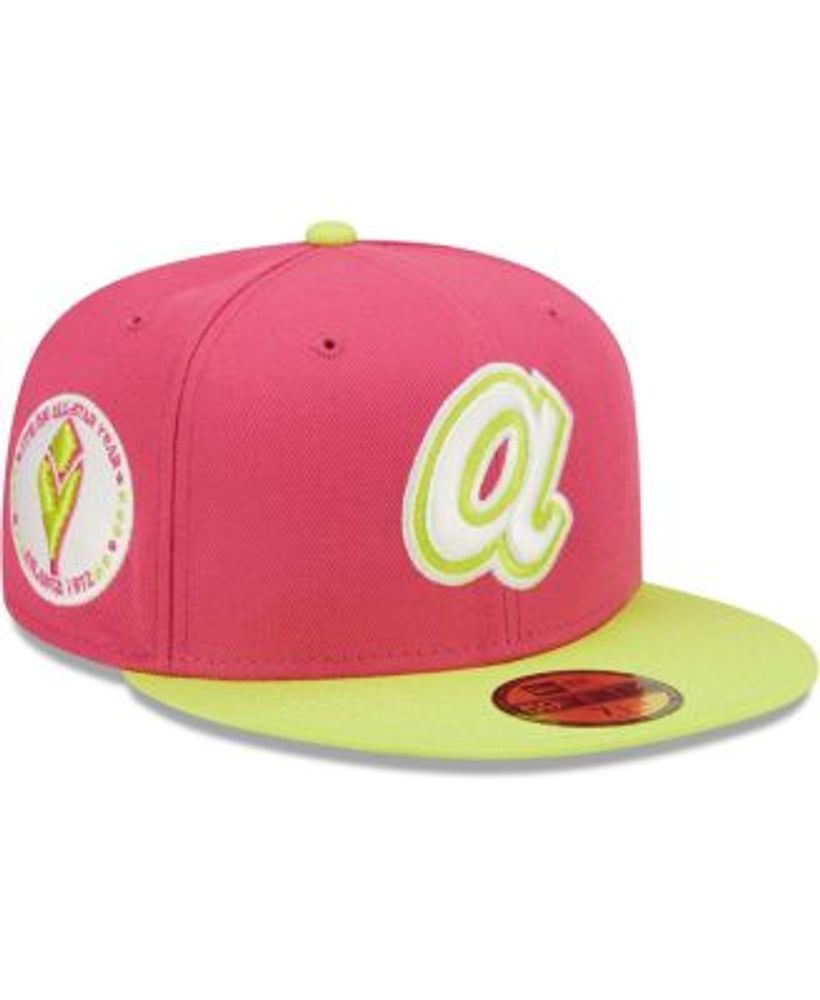 New Era Men's Pink Atlanta Braves 1972 MLB All-Star Game Beetroot Cyber  59FIFTY Fitted Hat