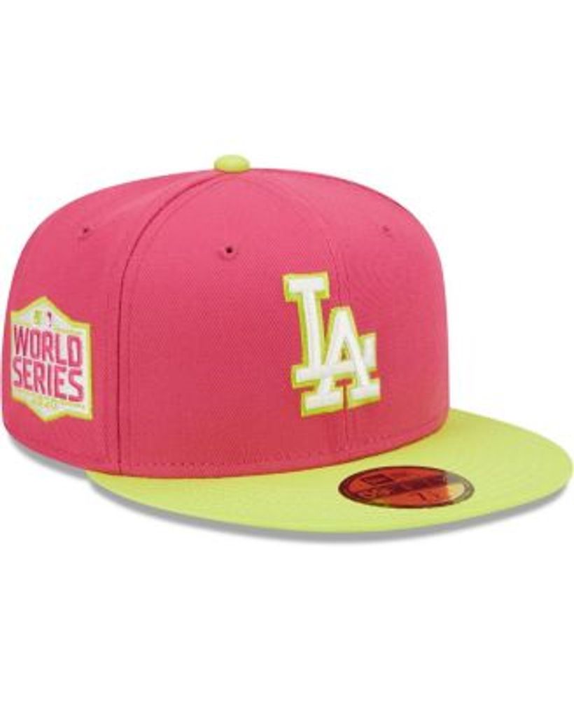 New Era Men's Pink Los Angeles Dodgers 2020 World Series Champions Beetroot  Cyber 59FIFTY Fitted Hat