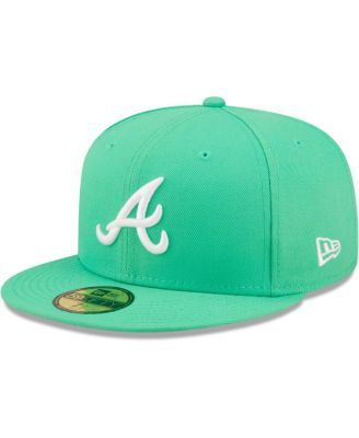 Atlanta Braves EVERGREEN White-Green Fitted Hat by New Era