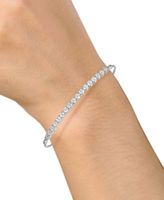 Diamond Bolo Bracelet (1/10 ct. t.w.) Sterling Silver, 14k Gold-Plated Silver or Rose