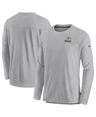 Men's Nike Gray Green Bay Packers Sideline Player UV Performance T-Shirt 