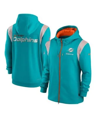 Men's Nike Aqua Miami Dolphins Sideline Tonal Logo Performance Player Long Sleeve T-Shirt Size: Small