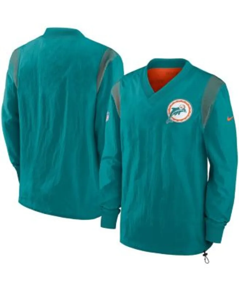 Nike Men's Aqua Miami Dolphins Sideline Team ID Reversible Pullover  Windshirt