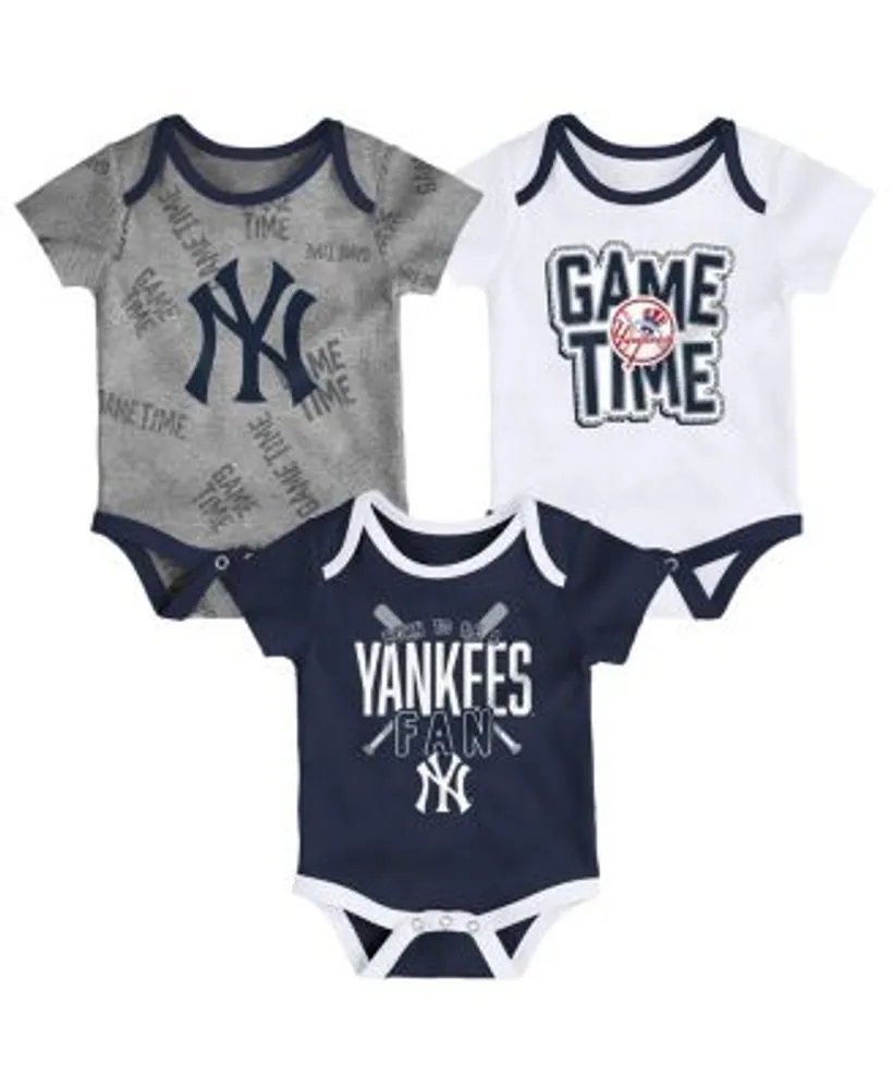 Newborn & Infant Houston Astros Navy/Orange/Heathered Gray Game Time Three-Piece Bodysuit Set