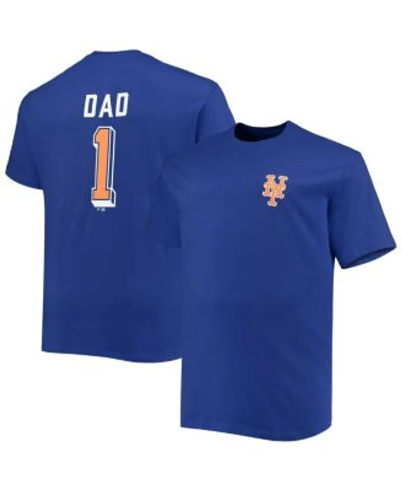 Profile Men's Royal New York Mets Big and Tall Father's Day #1 Dad T-shirt