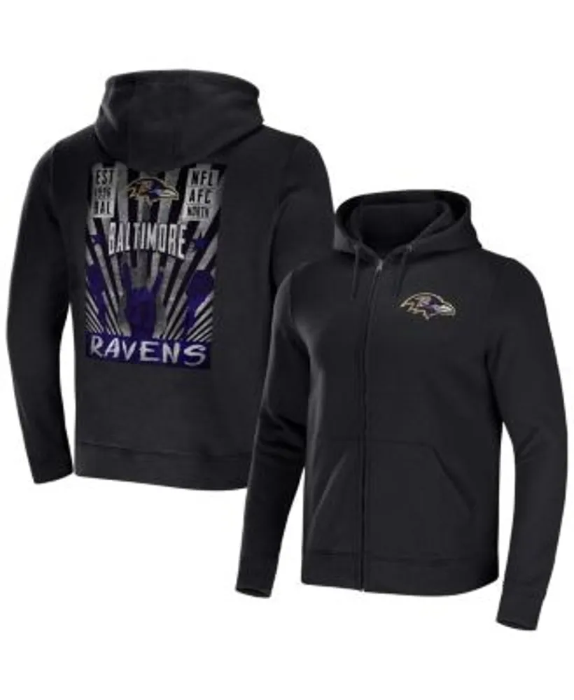 Men's NFL x Darius Rucker Collection by Fanatics White/Purple Baltimore  Ravens Colorblocked T-Shirt