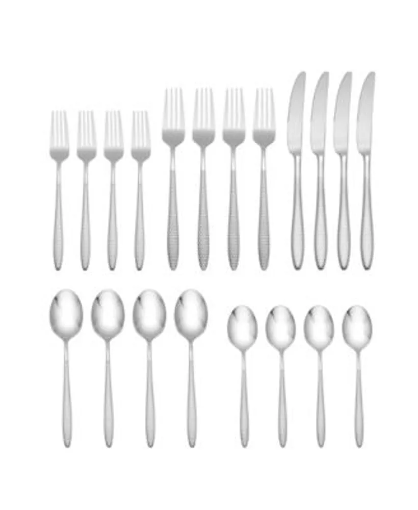 Oneida Storm Black 20-Piece Stainless Steel Flatware Set