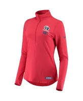 Washington Wizards Under Armour Women's Combine Authentic Lockup Tri-Blend Performance Half-Zip Jacket - Red