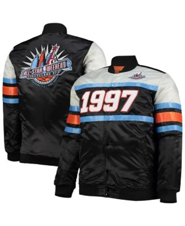 Mitchell & Ness Men's White Big and Tall 1997 NBA All-Star Game Hardwood  Classics Satin Full-Snap Jacket