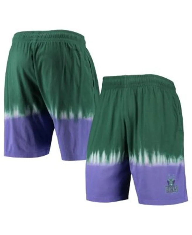 Mitchell & Ness Men's Green and Purple Milwaukee Bucks Hardwood Classic  Authentic Shorts