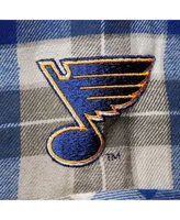 St Louis Blues Shirt Mens Small Blue Plaid Button Down Dress Antigua Long  Sleeve