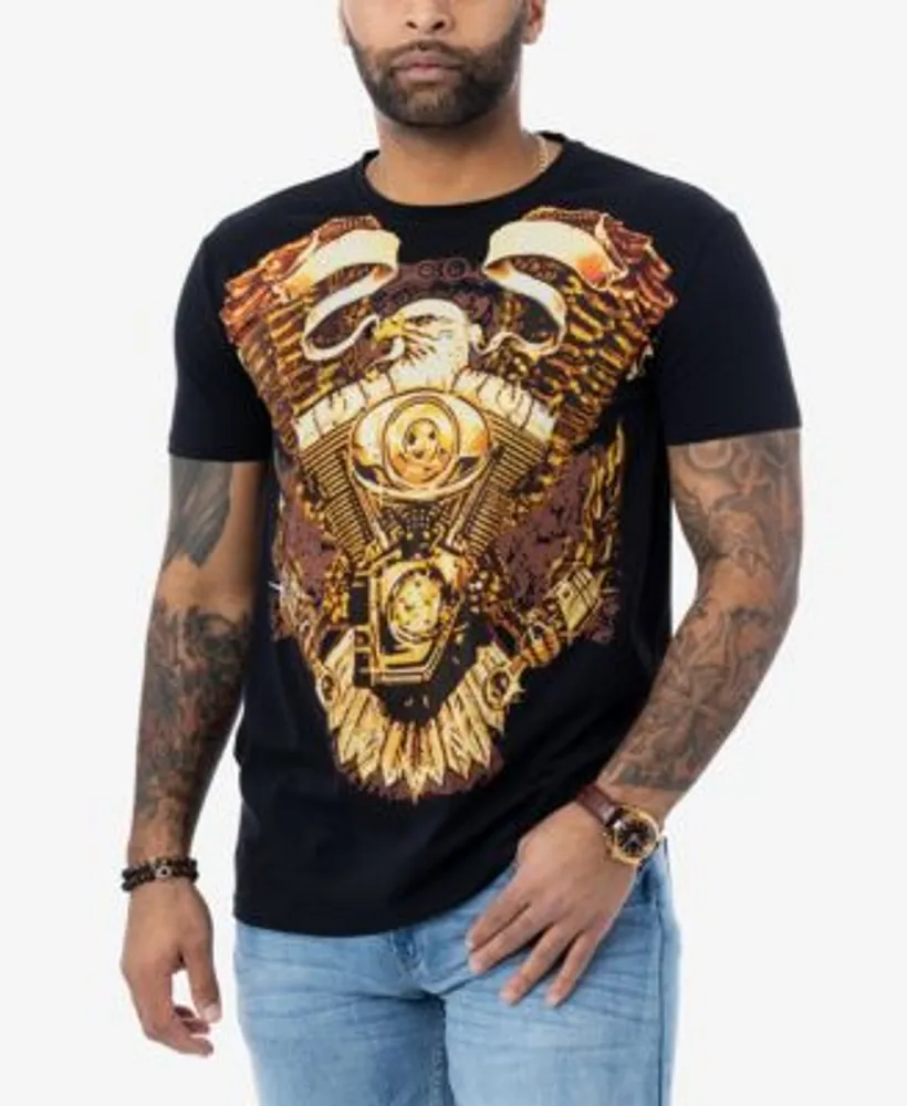 BOSS - Cotton-jersey T-shirt with city artwork and rhinestone logo