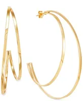 Macy's Swirl Heart Hoop Earrings in 14k Gold - Macy's